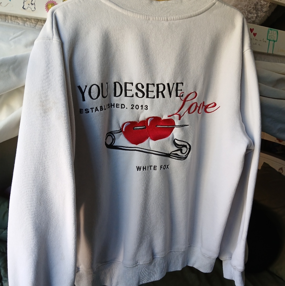 White Fox White Sweatshirt